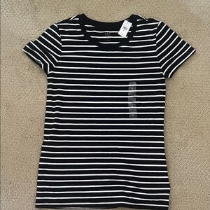 GAP Favorite T Black and White Striped Tee